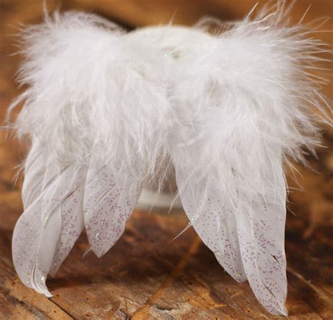 White Mica Glitter Feather Angel Wings Angel Wings Doll