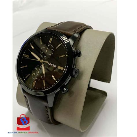 Fossil FS5437 Townsman 44MM Chronograph Brown Leather Watch