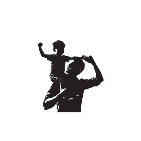father  son silhouette  white background father  son logo