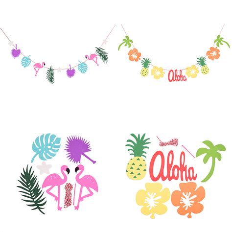 Flamingo En Ananas Banner Bunting Zomer Party Beac Grandado