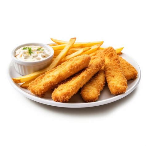 Premium Photo A White Plate Topped With French Fries Next To A Bowl Of Dip