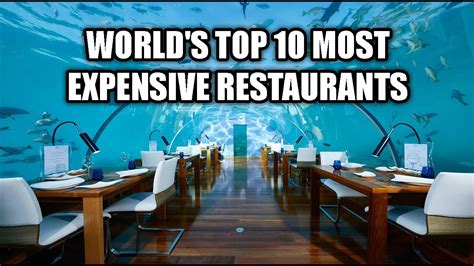 Worlds Most Expensive Restaurants Unveiling The Worlds Top 10 Most