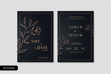 Golden Wedding Card Vector Art, Icons, and Graphics for Free Download