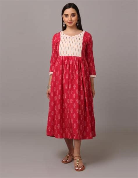 Buy Nayra Women Red Printed Pure Cotton A Online At Best Prices In