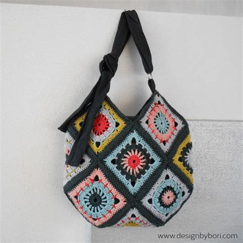 Boho Granny Square Bag 001 Crochet Pattern