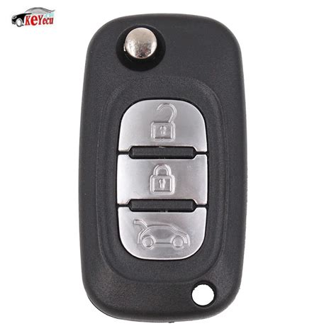 Keyecu New Flip Folding Remote Car Key Keyless Button Mhz Id