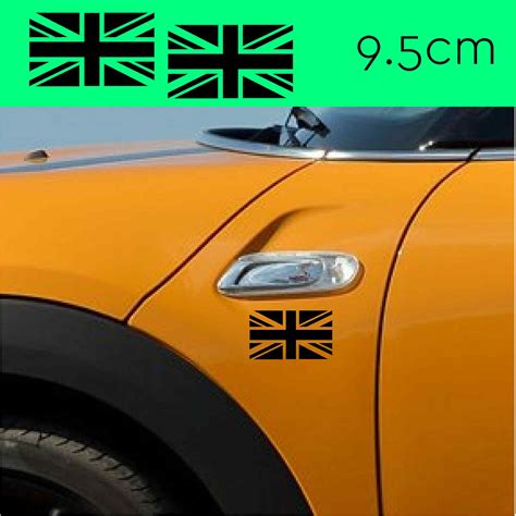 2x Mini Cooper Union Jack Flag Stickers R56 F56 R53 R52 Cooper