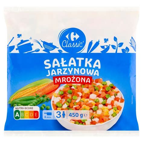 Carrefour Classic Sałatka jarzynowa mrożona 450 g Zakupy online z