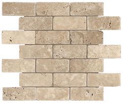 Ellis Fisher Avorio Travertine Brick Joint X Stone Mosaic Tile