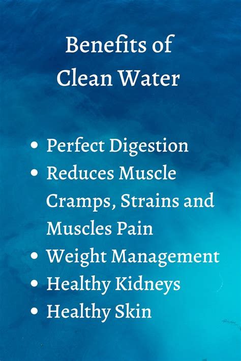 Benefits of Clean Water | Home health care, Clean water, Ostomy diet