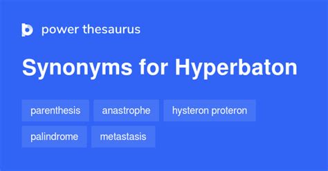 Hyperbaton synonyms - 46 Words and Phrases for Hyperbaton