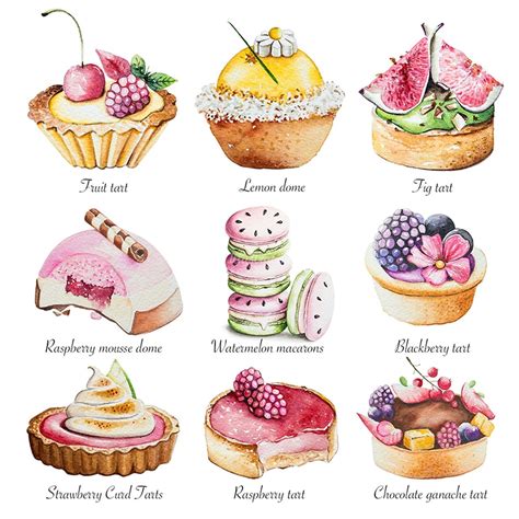 Illustrations By Commercial Cakes Flowers And Greeting Card