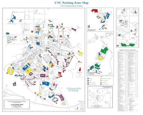 (PDF) UNC Parking Zone Map · unc parking zone map unc transportation ...