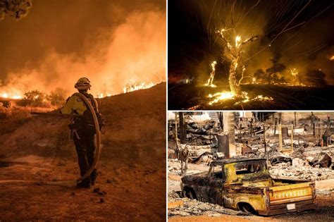 California Fires Destroy Buildings And Force People To Leave Their Homes