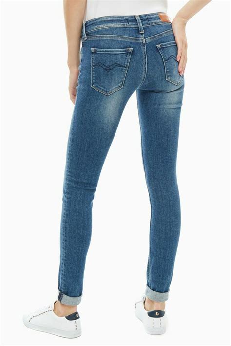 Replay Luz Skinny Damen Jeans Blau Mod Wx W L