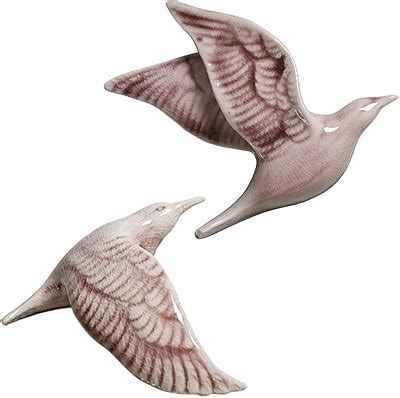 Amazon Vivaterra Ceramic Birds Wall Art Set Of 5 Approx Size