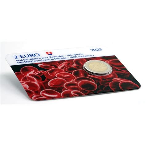 Coincard 2 Euro Slovaquie 2023 Transfusion Sanguine En Slovaquie