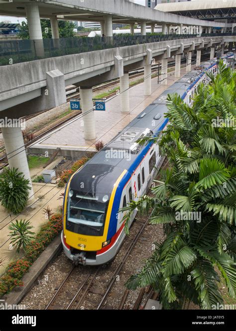 Ktm Class Electric Multiple Unit Train Leaving Kuala Lumpur Old