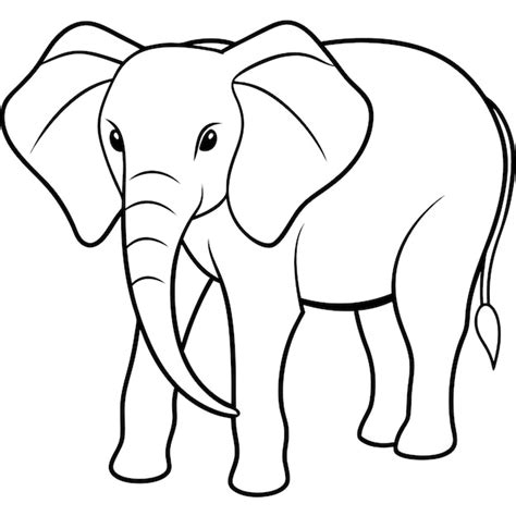 Premium Vector Elephant Vector Line Art