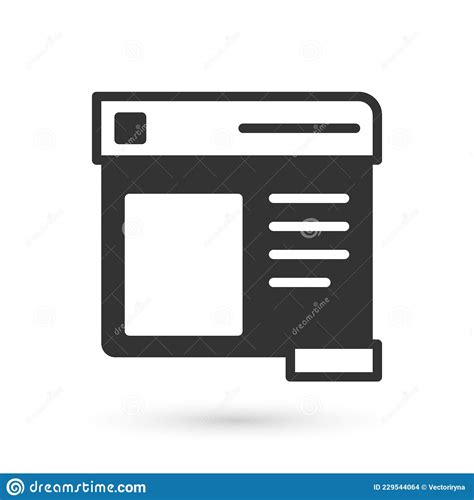 Icono De Ventana De Navegador Gris Aislado En Fondo Blanco Vector