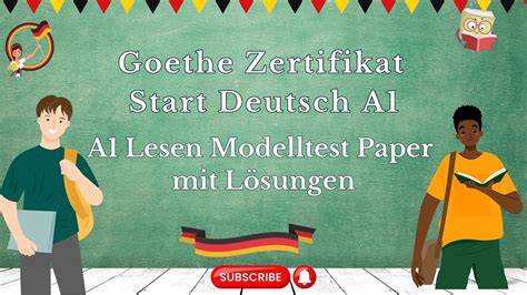 Practice A1 German Goethe Zertifikat Exam Start Deutsch Hören