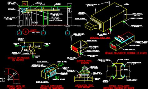 Detalle De Ductos En Autocad Librer A Cad