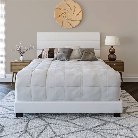 White Leather Queen Headboard - Odditieszone