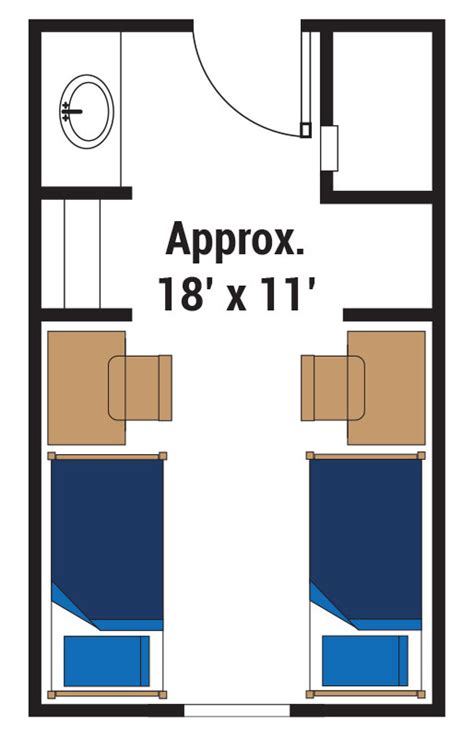 Double Dorm Room Layout