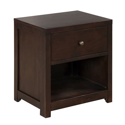 Cartisan Design Wood Nightstand Bedside Table With 1 Drawer And 1 Shelf