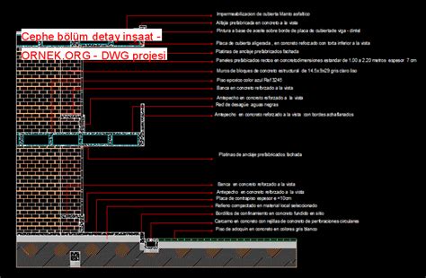 Proje Sitesi Cephe B L M Detay In Aat Autocad Projesi