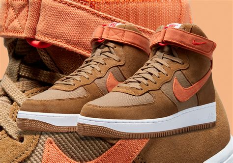 Nike Air Force 1 High Brown Suede Canvas Dh7566 200