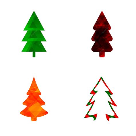 Premium Vector | Christmas tree icons xmas symbols