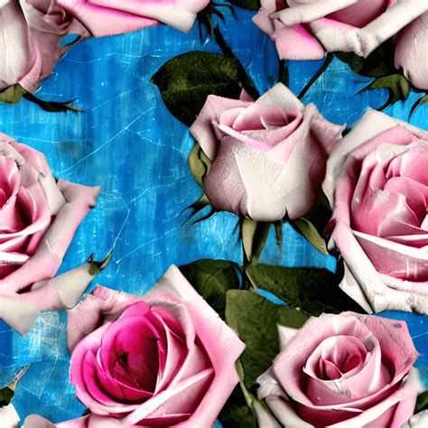 Torn Paper Pink Roses Vintage Distressed Junk Journal Paper Background