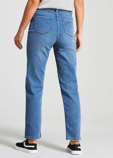 Grace Mid Wash Straight Leg Jeans Matalan