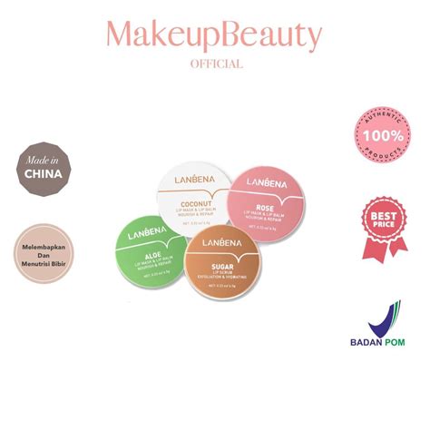 Jual LANBENA Lip Mask Lip Balm Nourishing Repair Lip Scrub