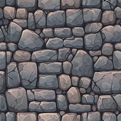 Premium Photo A Cartoon Stone Wall With A Pattern Of Rocks Generative Ai