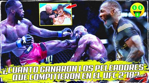 Salarios Bonificaciones Del UFC 278 Primeras DECLARACIONES De