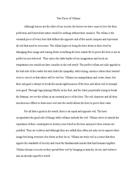 Villain Essay Iago Othello