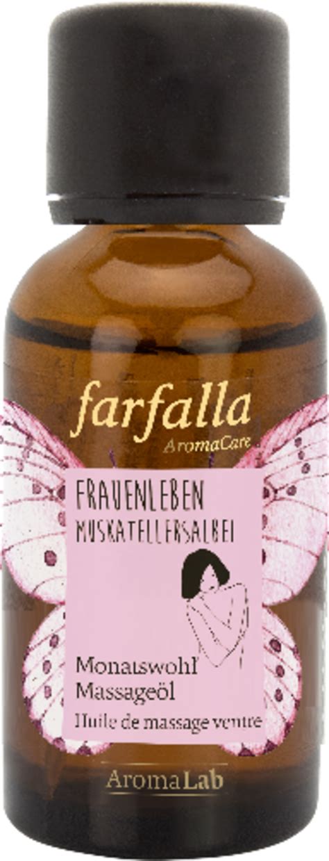 Farfalla Frauenleben Monthly Well Being Massage Oil 30 Ml Ecco Verde Se