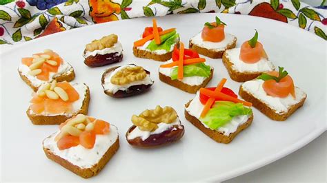 CANAPÉS VARIADOS Y DE FÁCIL ELABORACIÓN YouTube