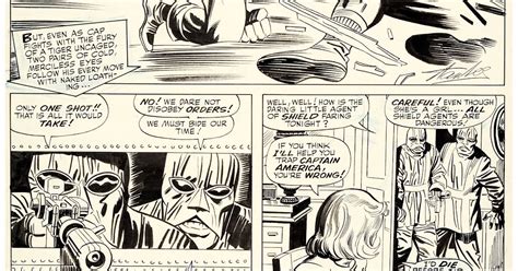 Pop Culture Safari Comic Art Original Captain America Page By Jack