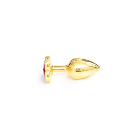 Plug Anal Met Lico Dorado Con Joya Corazon Small Costaintima Ar