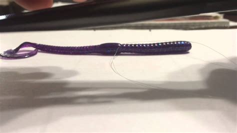 How To Texas Rig A Soft Plastic Worm Youtube