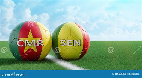 Senegal Vs Cameroon Soccer Match Soccer Balls In Senegal And