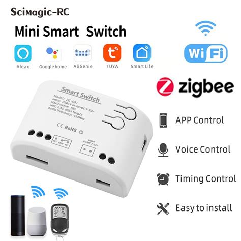 Zigbee Tuya Ewelink Smart Switch Module DC 5V 7 32V AC 220V Jog Self