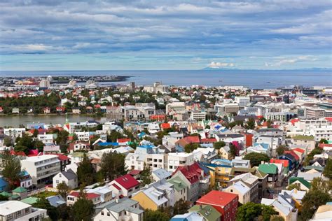 Modern Iceland Reykjavik Architecture Aerial Photo Religious Building