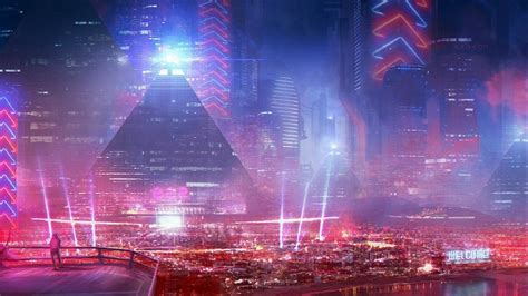 Futuristic City Desktop Wallpaper