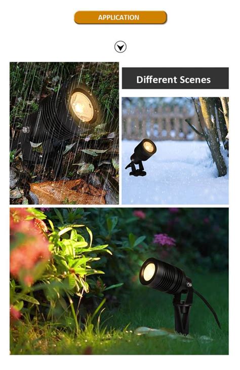 Ip Outdoor Led Landscape Light W Cob Tree Garden Spike Lighting