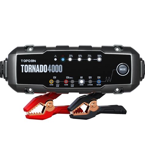 Topdon Tornado4000 4 0AMP Car Battery Charger 6V 12V Battery Charger