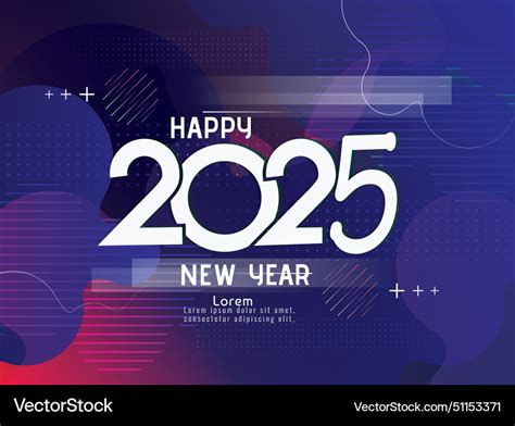 Happy new years day this text is simple 2025 Vector Image